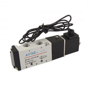 4V110 06 P T1 8 Outlet Double Coil Solenoid Valve DC12V