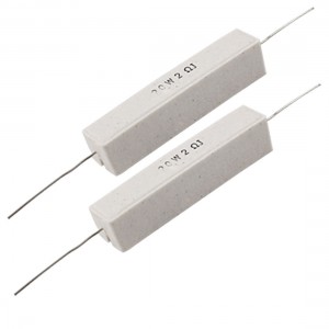 2x 20W 2 Ohm 5% Wire Wound Cement Resistor 2R 20 Watt