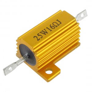 Gold Tone 5% 16 Ohm 25W Aluminum Housed Wirewound Resistor