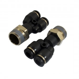 10 Pcs Air Pneumatic 3 8" PT to 6mm Y Shaped Push in Connectors Quick Fittings
