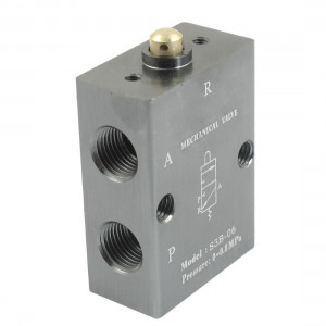 S3B 06 PT 1 8" 2 Position 3 Way Pneumatic Mechanical Valve HRCBX