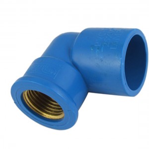 Water Air Blue 1/2" Screw L Shape Blue Pipe Connector