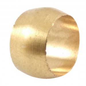 3/8" x 5/16" Brass Pipe Olive Compression Ring Fitting Gold Tone