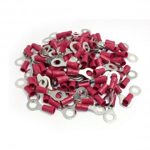 200 x Red PVC Insulating Sleeve Ring Terminals Cable Lugs RV5 5 8 AWG 12 10