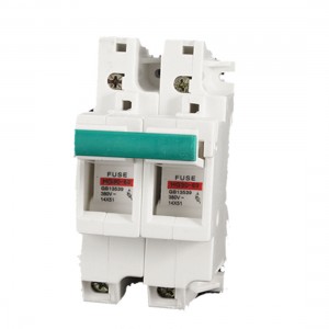 HG30-63A/2P DIN Rail 2 Two Poles 14 x 51mm Cylindrical Fuse Holder