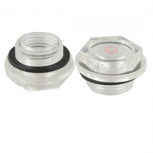 27mm Thread Dia Liquid Level Sight Glass for Air Compressor 2 Pcs