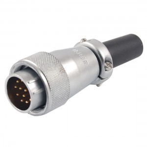 AC 400V 5A 12 Pins Rubber Tube Air Aviation Connector Plug