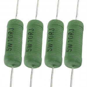 10 x Fixed Type Ceramic Axial Lead Wire Wound Resistors 5W 10 Ohm