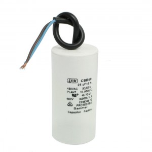 CBB60 AC 450V 25uF Cylinder Shape Motor Run Capacitor