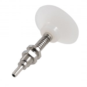 Air Tube Barbed Fitting 50mm Dia Clear White Silicone Vacuum Suction Cup