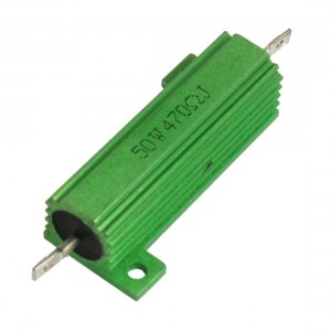 Green Aluminum Housed Wirewound Resistor 50W 470 Ohm