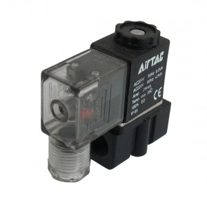 AC 220V 29mA 2 Position 2 Way Pneumatic Solenoid Valve 1 4"PT