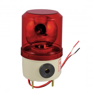 Sound Alarm Red Rotating Flashing Light Signal Industrial Lamp DC 24V 5W