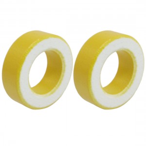2 Pieces Yellow White Iron Ferrite Rings Toroid 33mm x 19mm x 11mm
