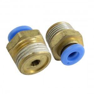 2 Pcs 6mm x 16mm Pneumatic One Touch Push in Fittings