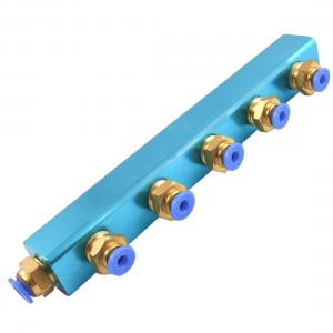 Air Hose Fitting 4mm to 6mm 6 Way Push in to Connect Quick Coupler Svtch