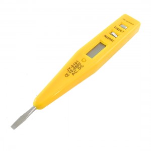 Yellow Plastic Handle Digital AC DC 12-250V Voltage Tester Detection