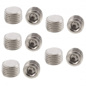 10x Air Pneumatic 1/4" PT Male Thread Internal Hex Head Pipe Plugs