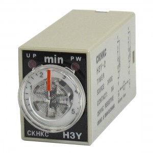 H3Y-2 DC 24V DPDT 0-5Min 5M 8 Pins Plug in Power on Time Delay Relay