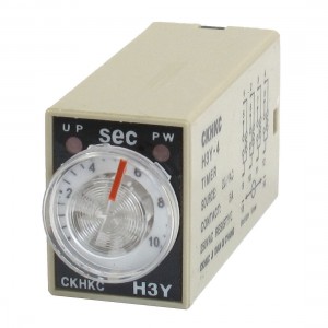 H3Y-4 AC 220V 4PDT 0-10 Sec 10S 14 Pins Plug in Power on Time Delay Relay