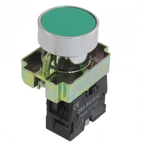 22mm 1 NO N/O Green Sign Momentary Push Button Switch 600V 10A ZB2-BA31