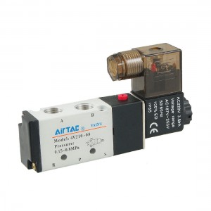 AC 220V 3 5VA Single Coil 2 Positions 5 Way Solenoid Valve 4V210 08
