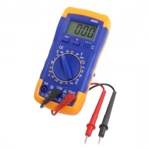 A830L Voltmeter Ammeter Frequency LCD Digital Multitester AC/DC Blue Yellow