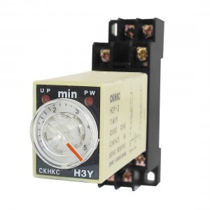 AC 220V H3Y-2 0-5 Minutes 5Min DPDT 8 Pins Power on Time Delay Relay w Socket