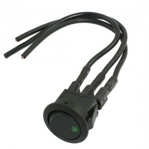 DC 12V 20A SPST 3 Pin ON/OFF Rocker Boat Switch w Green Indicator Light