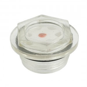 26mm Male Thread Dia Plastic Air Compressor Oil Level Sight Glass Clear