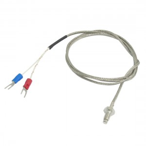 K Type Nylon Braided 800C 6mm Screw Thermocouple Temperature Sensor 1M 3.3Ft