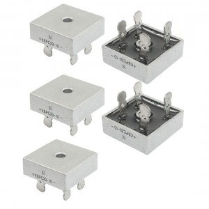 5 Pcs KBPC20-10 1KV 20A Single Phase Bridge Rectifier Half-Wave Silver Tone