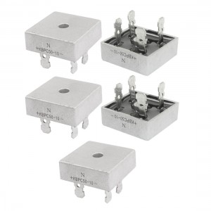 5 Pcs KBPC50-10 1KV 50A Single Phase Bridge Rectifier Half-Wave Silver Tone