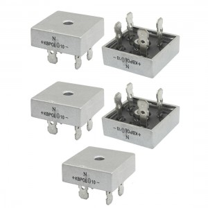 5 Pcs KBPC40-10 1KV 40A Single Phase Bridge Rectifier Half-Wave Silver Tone