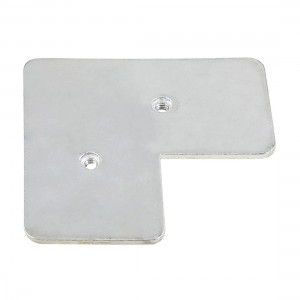 Angle Plate Corner Brace Flat L Shape Repair Bracket Silver Tone 73mm x 73mm