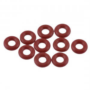 7mm x 3mm x 2mm Red Rubber O Shaped Rings Oil Seal Gasket Washer 10 Pcs