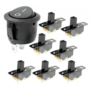 7 Pcs 3 Pin 2 Position SPST Panel Slide Switch 0.5A 30V DC W Rocker Switch
