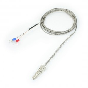 K Type 10mm Thread 0-400 Degree Celsius Thermocouple Sensors 9.8Ft