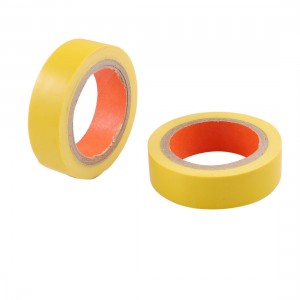 2 Pcs 15mm Width Yellow Electrical Wire Adhesive Insulating Tape Roll