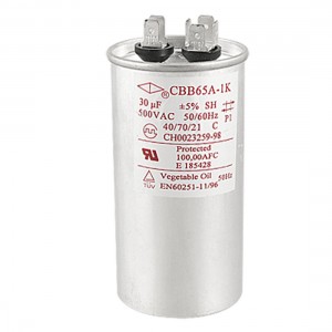 Air Conditioner AC 500V 30uF Polypropylene Film Motor Capacitor