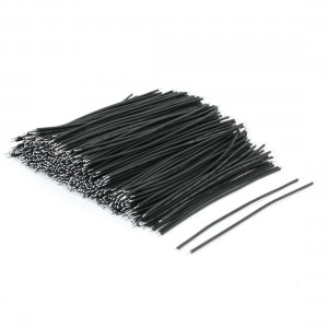 0.6mmx100mm Copper PVC Tin Plated Brushless Motor Wire 24AWG Cable Black 500 Pcs