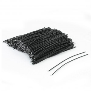 500 Pieces 0.6mmx120mm PVC Tin Plated Brushless Motor Wire 24AWG Cable Black