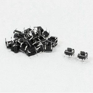 28 Pcs 6x6x4mm 4 Pins Momentary DIP Tactile Tact Push Button Switch