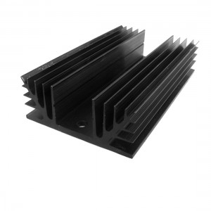 Black Aluminum Heat Sink for Three Phase Solid State Relay