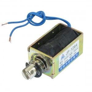 24VDC 500mA 10mm Stroke 1.2kg Open Frame Solenoid Electromagnet w Spring Plunger