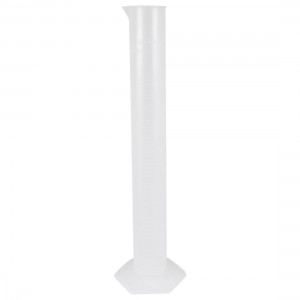 12inch High 250mL Capacity Liquid Measuring Tool Clear White Graduated Cylinder