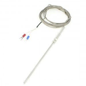 3 Meters K Type 800 Degree Celsius Thermocouple Sensor 5mm Probe Diameter