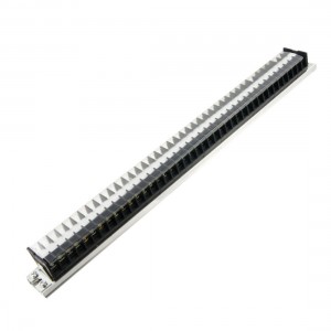 660V 15A DIN Rail Base Dual Row 40 Position Screw Barrier Terminal Strip