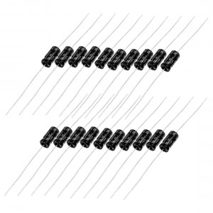 20 Pcs 25uF 50V 105C Aluminum Electrolytic Capacitor 6mmx12mm