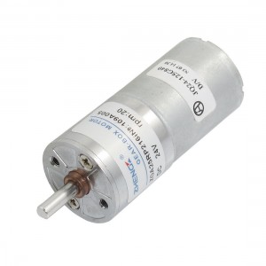 4mm Shaft Diameter Cylinder Shape Electric Gear Motor 2P 24VDC 20RPM
